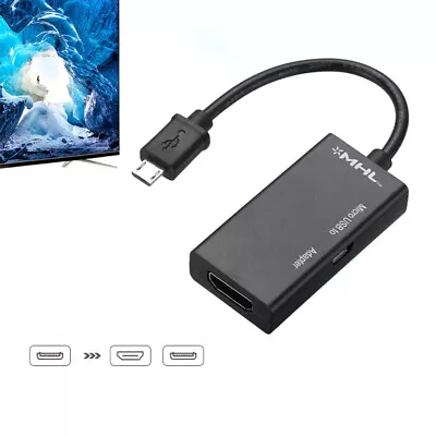 1080P Micro USB To HDMI Adapter Phone/Laptop MHL To HDTV Monitor Converter Cable • $4.49