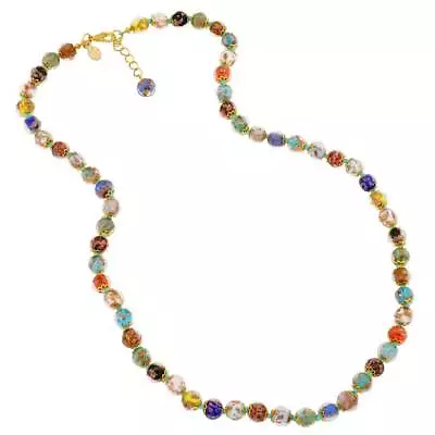 Glass Of Venice Murano Glass Necklace Longer Length 24-Inch Plus Extender - Ital • $69.95