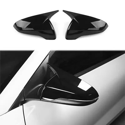 Gloss Black Pair Side Door Rearview Mirror Cover Trim Caps For Hyundai Velsoter • $57.94