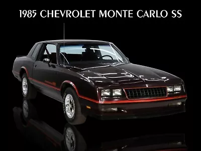 1985 Chevrolet Monte Carlo SS NEW METAL SIGN: Mint Condition In Black & Red • $19.88