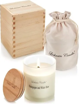 Large Scented Candle - Champagne And White Rose | 100% Pure Soy • £15.50