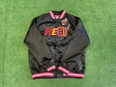 Mitchell And Ness Miami Heat Mashup Satin Jacket NBA XL Authentic Rare 75th • $140