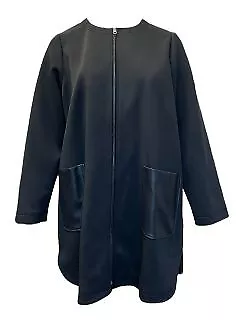 Marina Rinaldi Women's Black Oakland Zipper Closure Jacket NWT • $106.25