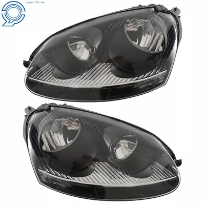 For 2006-09 Volkswagen GTI/Rabbit & 2005-2010 Jetta Pair Headlight Black Housing • $98.93