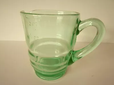 Green Depression Glass Measuring Cup Pitcher Vaseline Uranium 2 Pint  • $39.50