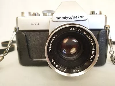 Mamiya Sekor 500TL Body W/ Auto Mamiya 50mm F/2 Lens And Case • $40