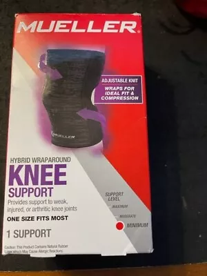 Mueller Hybrid Wraparound Knee Support  Black One Size • $11.99