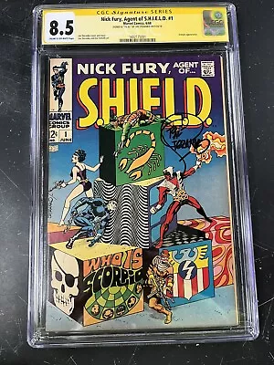 NICK FURY AGENT OF SHIELD #1 CGC SS 8.5 SIGNED BY STERANKO! MARVEL 1968 Sweet • $339.99