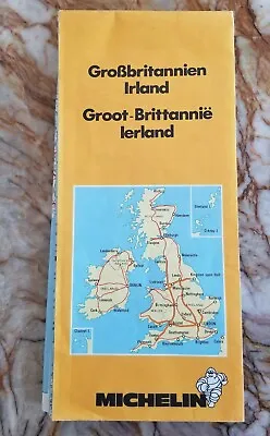 Large MICHELIN Map Of GREAT BRITAIN & IRELAND- 40x43  (approx) - 1989 - NICE! • $7.95