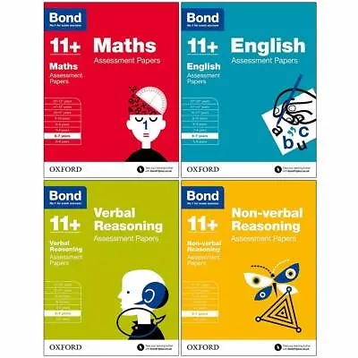 £17.80 • Buy Bond 11+ Maths English Verbal Reasoning Assessment Papers 6-7 Years 4 Books Set 