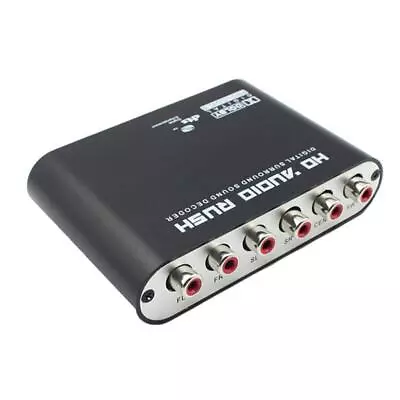 Digital DTS/AC3 Optic To Analog 5.1CH Audio Decoder SPDIF Coaxial And AV Plug • £17.75