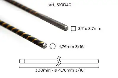 Flex Shaft (4.76mm Positive-300mm-Round/Square) RC Boat Scale • £17.49