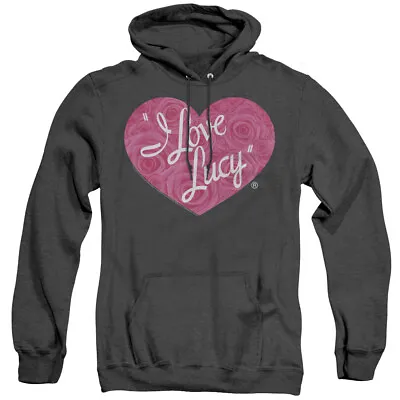 I LOVE LUCY FLORAL LOGO Licensed Hooded Sweatshirt Heather Hoodie SM-3XL • $47.95