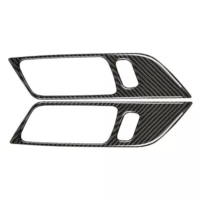 Real Carbon Fiber Interior Door Handle Trim Cover Fit For Ford Mustang 2015-2019 • $26.12