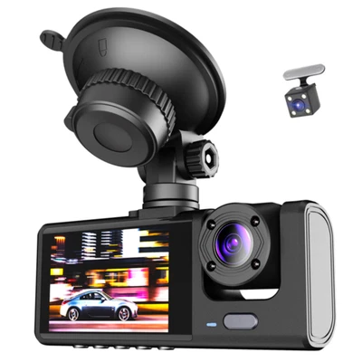 $17.50 • Buy 1080P HD 3 Lens Dash Cam Car DVR Video Recorder Front Rear Camera Loop Recording