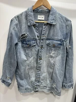 Abrand Jeans Blue Denim Jacket Size 6 Oversized • $30