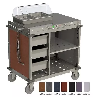 Cadco CBC-SDCX-L7 40  Mobile Hot Food Serving Counter W/ Pan Frame 2 Drawers... • $4408