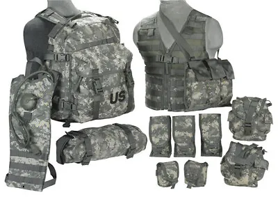 12 Pc RIFLEMAN KIT MOLLE System ACU Complete Set USGI ARMY NICE • $46.90