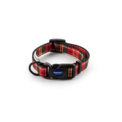 Ancol Adjustable  Red Tartan  Dog Collars & Leads *Free Postage* • £6.49