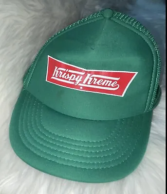 Vintage Krispy Kreme Doughnuts Trucker Hat Snapback Cap Designer Award Green • $49.99