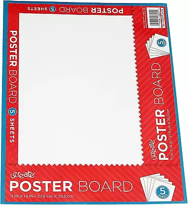 U-Create Ucreate White Poster Board 11  X 14  5 Pack 11 X 14 Inches  • $15.35