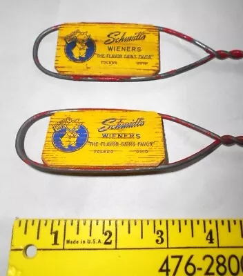 2 VTG Advertising Schmidt's Meats Weiner Hot Dog Twist Wire Roasting Stick 22” • $4.99