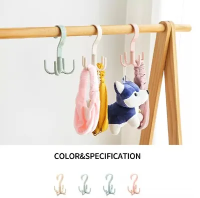 $7.40 • Buy 4 Pcs Tie And Belt Hanger For Closet-Rotating Handbag Scarf Hanger Organizer