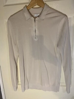 £0.99 • Buy Reiss Half Zip Jumper Cream Medium
