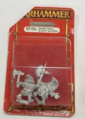 Warhammer Fantasy Dwarf Troll & Giant Slayer Metal NIB 8515A. 2724B • $25