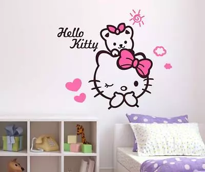 $15.99 • Buy Hello Kitty Wall Sticker Removable Mural Decals Vinyl Art Living Room Decor