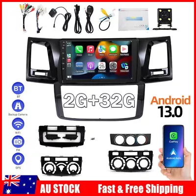 9'' For 2005-2014 Toyota Hilux Android 13 Car Stereo Gps Apple Carplay Head Unit • $197.99