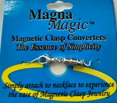 3 Magna Magic Magnetic Clasp Converters Silver Plated Easy Necklace Clasp • $4.99