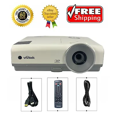 ViviTek D851 DLP Projector Portable 3000 Lumens HD 1080i PC 3D Ready HDMI Bundle • $128.65