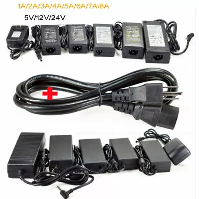 $3.01 • Buy Power Supply Adapter Transformer LED Strip 1A 3A 5A 8A DC 5V 12V 24V AC110 220V