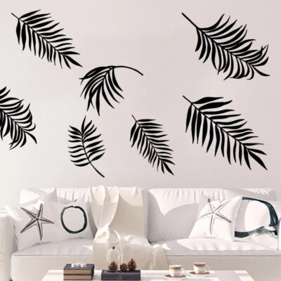 Large 7 Style Palm Leaves Nature Tree Wall Sticker Forest Palm Tree Leaf Nature • $8.79