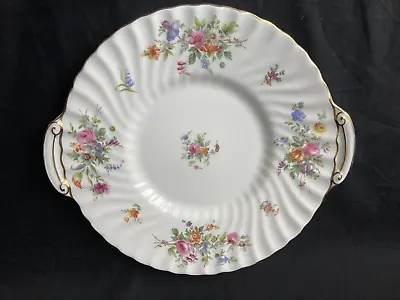 Minton China Marlow Twin Handled Cake Plate Very Good Condition Old Red Mark • £8.99