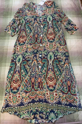 £29.99 • Buy Zara Printed Tunic Midi Dress. Multicoloured. Size L