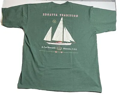 Vtg Velva Sheen Striped T Shirt Mens 2XL St Paul Yacht Regatta Minneapolis Club • $20.84