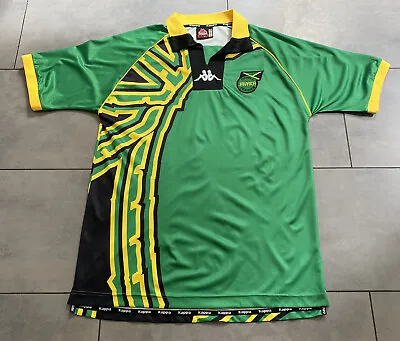 Rare Mens Kappa Jamaica World Cup 1998 - 2000 Away Shirt Size XXL Short Sleeve • £149