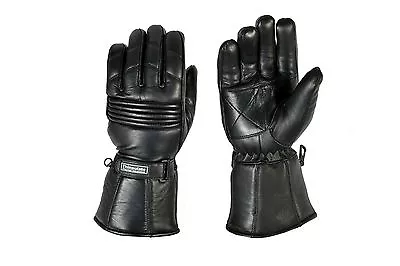 Genuine Soft Leather Strap Thinsulate Motorcycle Leather Winter Riding Gloves • $19.99