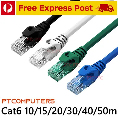 $47.95 • Buy 5m 10m 15m 20m 30m 40m 50m Cat6 RJ45 UTP Ethernet Network Lan Data Patch Cable