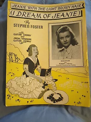 Jeanie With The Light Brown Hair (I Dream Of Jeanie) By Stephen Foster Sheet... • $6