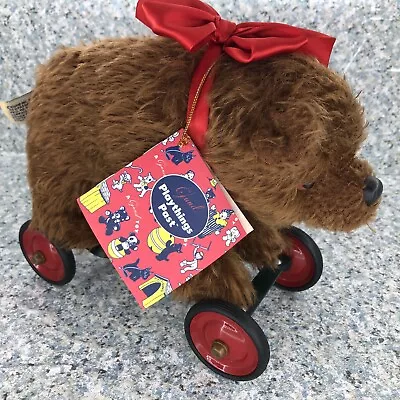 Gund Playthings Past Series #9549 Bear On Wheels 1st Edition Mohair Replica NEW • $51.09