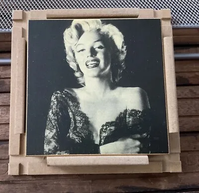 Wood Coasters 4 Pc Set Hubertoucourt Design - Movie Star Glamour Marilyn Garbo • $19.97