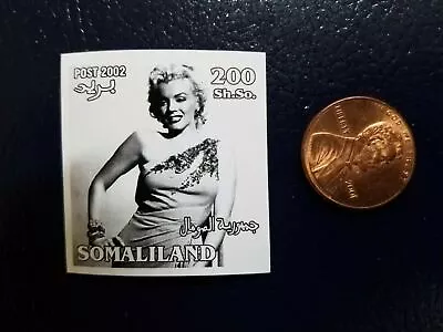Marilyn Monroe American Actor Somaliland 2002 NON Perforated Stamp (L) • $4.99