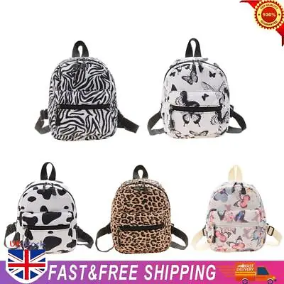 Preppy Style Women Retro Casual Animal Pattern Printing Small Handbags Backpacks • £8.30