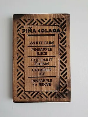 £7.49 • Buy Rustic Tiki Bar Wooden Decoration, Cocktail, Pina Colada.