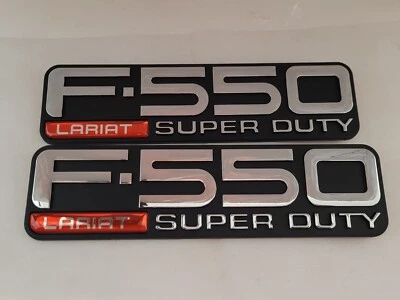 $54.99 • Buy 99 01 02 03 04 Ford F-550 F550 LARIAT Super Duty Fender Emblem LARIAT PAIR