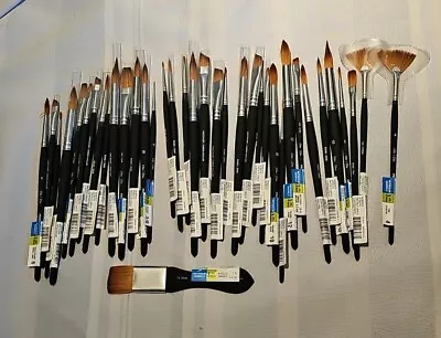 Princeton Aquarelle Watercolor Paint Brush Lot Of 37 New Brushes Free Shipping  • $200