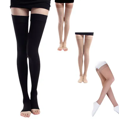 Thigh High Compression Maternity Stockings-Elastic Medical Varicose Vein Socks T • £32.60